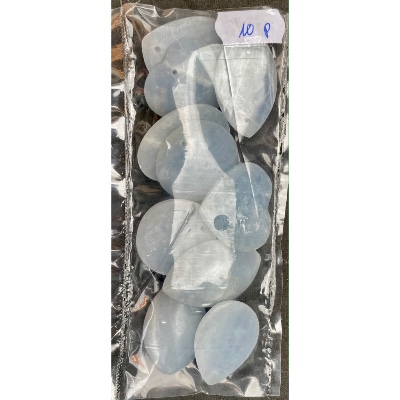 CALCIT BLAU ANHÄNGER Tüte von 10 Stück