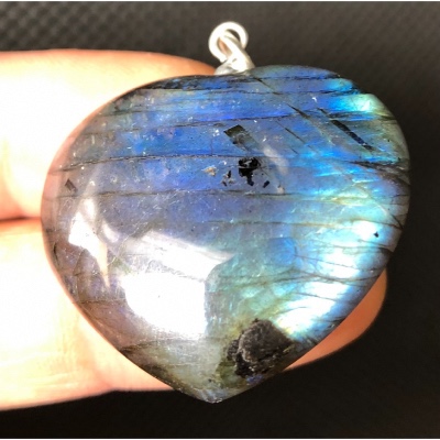 LABRADORITE Herz ANHÄNGER 18,1g