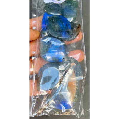 LABRADORIT BLAU ANHÄNGER  Tüte  von 10 Stück