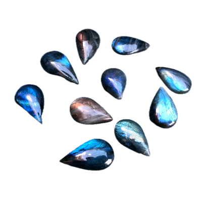 LABRADORIT TropfenAnhänger  Tüte von 10 Stück