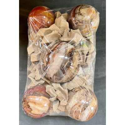 VERSTEINERTES HOLZ KUGEL Box von 3,39kg
