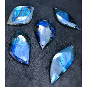 LABRADORIT blau ANHÄNGER großes Modell Tüte von 5 Stück