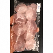 ROSENQUARZ HERZ GEBOHRT Lot von 12 Stück