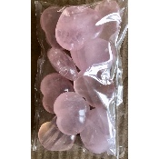 ROSENQUARZ HERZ Lot von 10 Stück