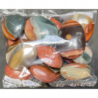 BEDRUCKTER JASPIS HANDSCHMEICHLER Lot von 500g