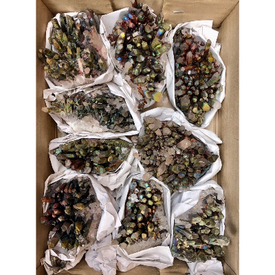 Roher QUARZ REGENBOGEN 10 Stück