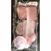 ROSENQUARZ CABOCHON Tüte von 10 Stück