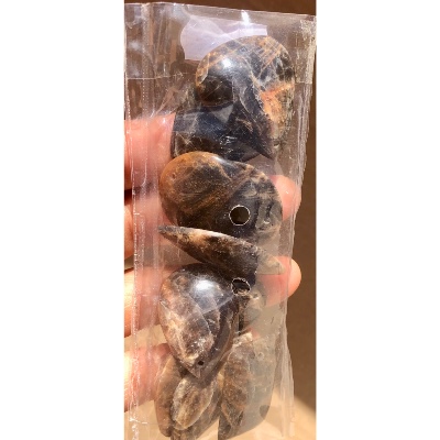 MIKROKLIN SCHWARZ ANHÄNGER Tüte von 10 Stück