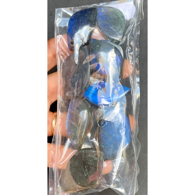 LABRADORIT BLAU ANHÄNGER  Tüte  von 10 Stück
