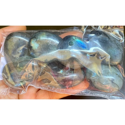 LABRADORIT HANDSCHMEICHLER Tüte von 7 Stück