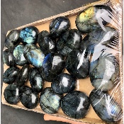 LABRADORIT TROMMELSTEIN Box von 22 Stück