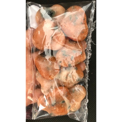 CALCIT ORANGE HERZ Lot von 10 Stück