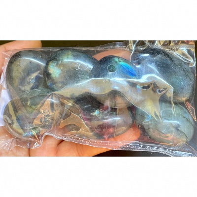 LABRADORIT HANDSCHMEICHLER Tüte von 7 Stück