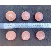 ROSEQUARZ KUGEL Lot von 6 Stück