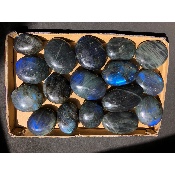 LABRADORIT TROMMELSTEIN Box von 17 Stück