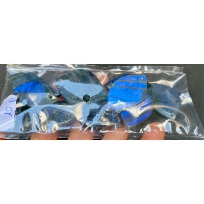 LABRADORIT BLAU ANHÄNGER  Tüte  von 10 Stück