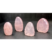 ROSENQUARZ FREIFORM 4 Stück