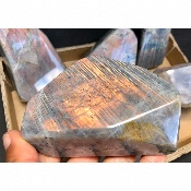 LABRADORIT FREIFORM mehrfarbig-Regenbogen Box von 7 Stück