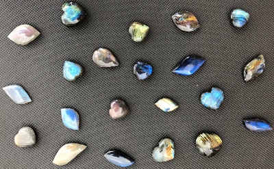LABRADORIT HERZ, LABRADORIT CABOCHON
