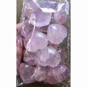 ROSENQUARZ HERZ Lot von 15 Stück