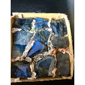 LABRADORIT eine POLIERTE Seite Box von 11 Stück