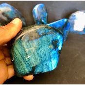 LABRADORIT blau FREIFORM komplett poliert 7 Stück 