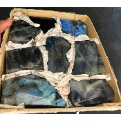 LABRADORIT eine polierte Seite Box von 8 Stück