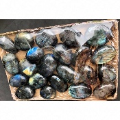 LABRADORIT TROMMELSTEIN Box von 22 Stück