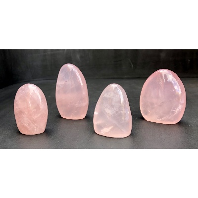 ROSENQUARZ FREIFORM 4 Stück