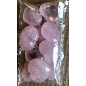 ROSENQUARZ HERZ Lot von 10 Stück